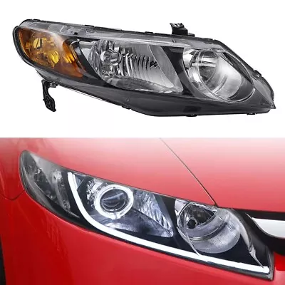 Pair For 2006-2011 Honda Civic Coupe Housing Headlights Assembly Passenger Side • $50.39