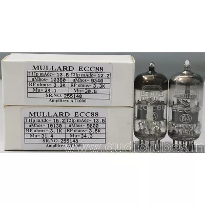 ECC88 6DJ8 Mullard NOS Made In Gt.Britain Amplitrex Tested 1MP #255140 255148 • $238