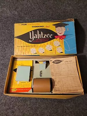 Vintage 1956 Original Yahtzee Dice Family Board Game E.S. Lowe Co NO DICE C9 • $11.24