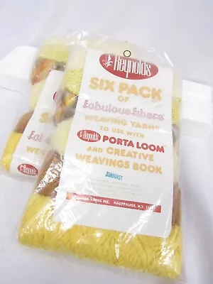 Vintage NIP 70's Reynolds Porta Loom Weaving Yarn Fabulous Fibers Yellow Sunset • $44.88