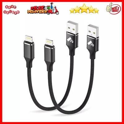 Lightning Cable 2Pack 0.3M Short IPhone Charger Cable MFi Certified IPhone Charg • $13.19