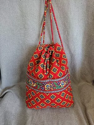 Vera Bradley Quillted Drawstring Backsack  Americana Red   Bag • $19.99