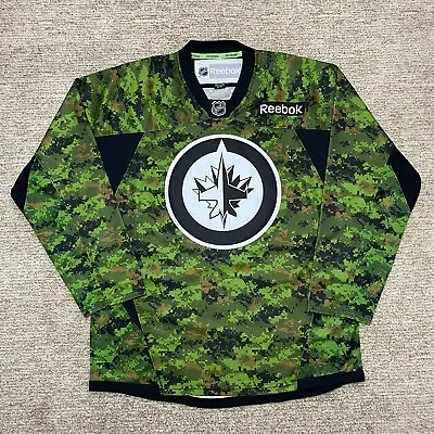 Winnipeg Jets Military Appreciation Camo Reebok Hockey Jersey Small NHL Rare • $72.82