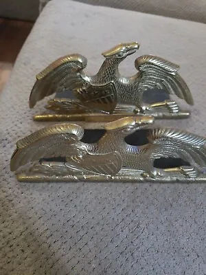 $16.99 • Buy 1952  VA Metalcrafters Brass Eagle Bookends Virginia Spread Eagle