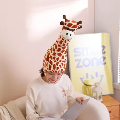  Giraffe Headgear Kawaii Cap Zoo Animals Headband Party Costume Hat Child Aldult • £19.25