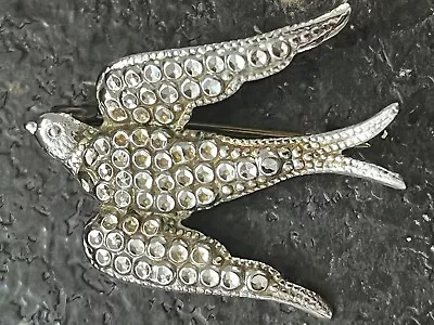 Vintage Art Deco Charles Horner Staybright Bird Falcon  Brooch Pin C Clasp Rare • £7