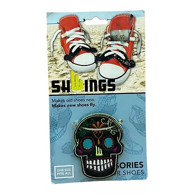 SHWINGS Skull Dia De Los Muertos Shoe Wings Designer Shwings NEW • $10.39