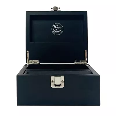 £19.99 • Buy Black  Wooden Mini Rolling Box Stash Smoking Box Rolling Accessory Rolling Paper