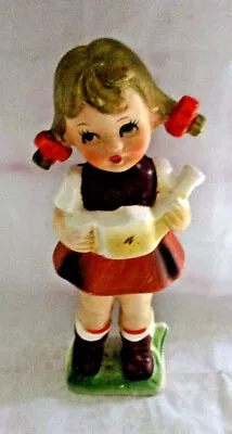 Doll Figurine Japan Little Girl With  Sprinkling Can Mid Century 8.5” UNMARKED • $3.99