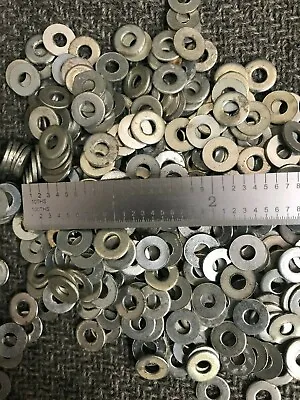 #6 Sae Steel Flat Washer Zinc Plated 5/32  Inside Dia X 3/8  Outside - 100pc • $6