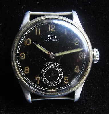 Watch Vintage German Army FELCO MILITARY WEHRMACHT WWII. Cal.AS1130. • $300