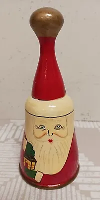 Vintage Christmas Wooden Bell Hand Painted 5  • $4.99
