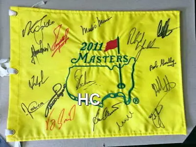 Masters Flag Signed By 16 Champions - Phil Mickelson- Coa - Pga * Britsh Open * • $599.99