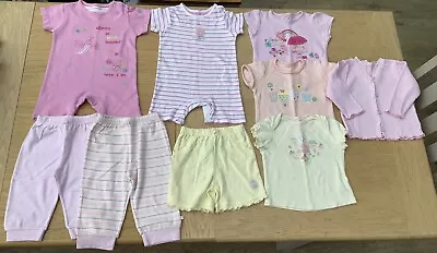 Girl’s Summer Clothes Bundle - 9 Items - Age 9-12 Months - Mothercare • £5.99