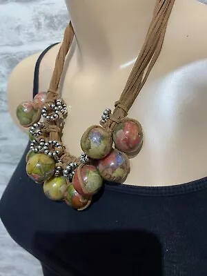 Vintage/modern Costume Jewellery Maximalist Quirky Ball Necklace JW1202 • £9.99