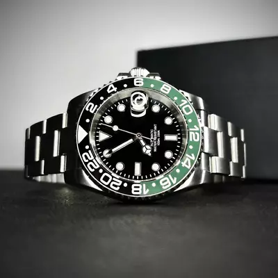 Custom 40mm Ceramic Bezel Sub Style “Sprite” Mod Watch W/NH35 Automatic Movement • $178