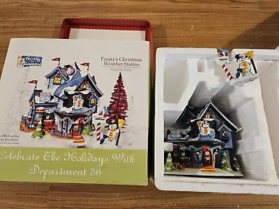 Dept 56 Frostys Christmas Weather Station Village House In Box • $69.95