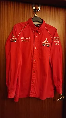 Mitsubishi RALLIART Lovell Motorsports Long Sleve Button Collar Shirt Size L  • £30