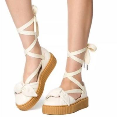 $90.39 • Buy FENTY PUMA By Rihanna Bow Creeper Pink Tint Oatmeal Sandal 8.5