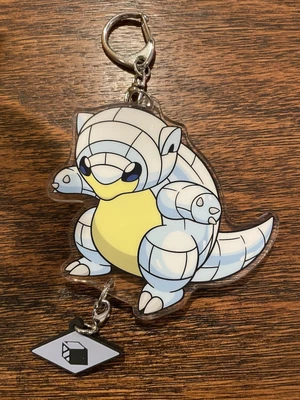 $8 • Buy Alolan Sandshrew Acrylic Keychain With Rubber Z Crystal (Pokemon Center 2016)