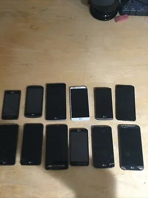 Lot Of 12 Various LG Android Smartphones For Parts • $100