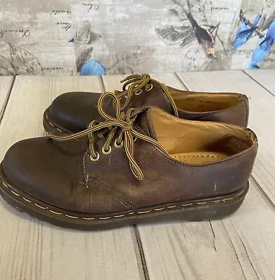 Vintage Doc Martens Classic Brown Oxford Shoes Made In England Sz UK 6 Men 7 W 8 • $40