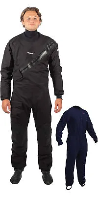 Gul Mens Dartmouth Eclip Zip Drysuit & Free Underfleece - Black • £394.96