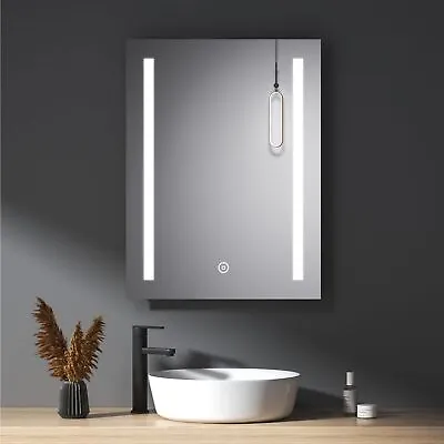 Meykoers Illuminated LED Bathroom Mirror Cabinet With Shaver Socket Demister Pad • £148.99