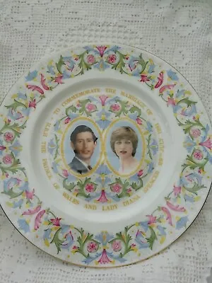 Large Coalport Charles And Diana Royal Wedding Bone China Plate • £9.99