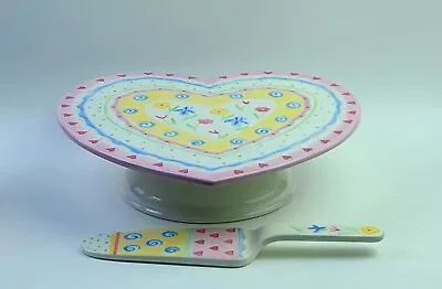 J. Willfred/Charles Sadek - Sweethearts Heart Shaped Footed Cake Stand & Server • $44