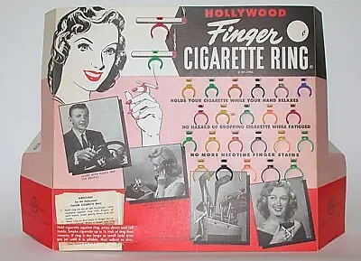Vintage Hollywood Ring Finger Toy Cigarette Holder Store Display 1950s Original • $192.82