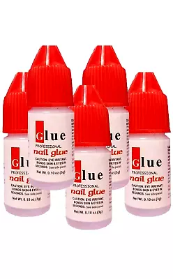 5 Extra Strong Nail Glue Clear Strong Adhesive Acrylic Nails Fake Nail Glue Art • £3.49