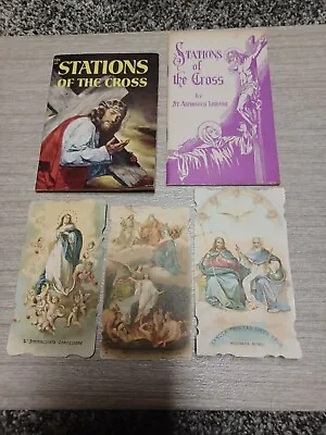 Lot Of Vintage Religious Books & Cards - Stations Or The Cross La Santa Trinita • $9.95