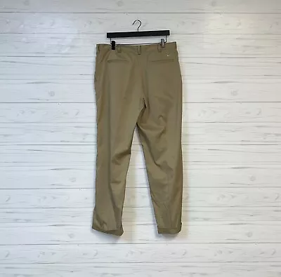Nike Golf Pants Mens Size 35x32 Straight Leg Regular Fit Khaki Polyester Stretch • $15.92