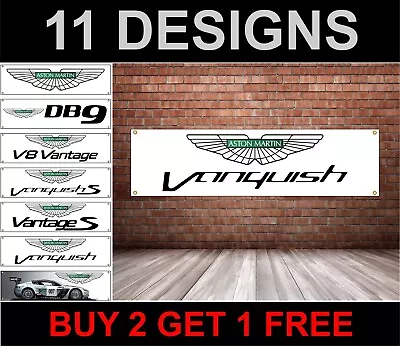 Aston Martin Vanquish Banner Garage Workshop Printed Pvc Advertising Sign • $18.64