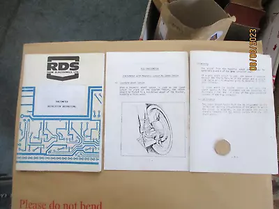 R.d.s. Farm Electronics Tractometer Insrallation Instructions-b4 • £7.99