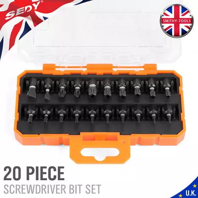 20-Piece Tamper Resistant Star Bits S2 Steel T5 - T40 Security Torx Bit Set Hex • £6.99