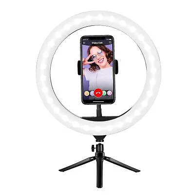 $18.99 • Buy 10 Inch Selfie Ring Light With Tripod Stand And Phone Holder For Live Vlogging