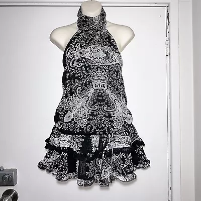 New SHEIKE Black White Rara Halter Party Evening Races Dress Size 8 #33659 • $50