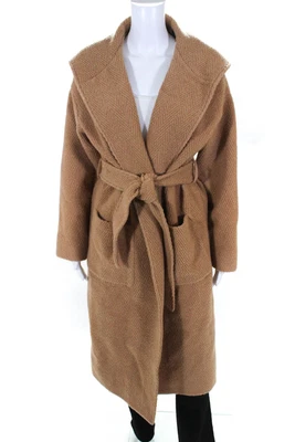 $497.01 • Buy Missoni Womens NWT Hooded Pastry Shell Long Overcoat Light Brown Size 38
