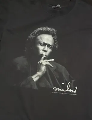 Vintage 90s 1992 Miles Davis Photo Promo Jazz Band T Shirt Sz Large 21x27 • $69.99