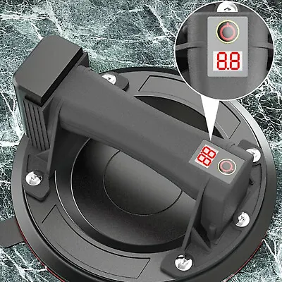 Electric Vacuum Suction Cup Glass Tile 220KG 8  Pressure Gauge Sucker + Air Pump • $52.99