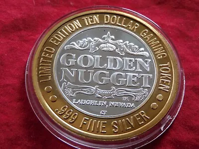 Golden Nugget Hotel & Casino $10 Gaming Token Silver Strike  .999 Fine Silver • $27.95