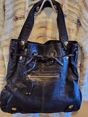 GUSTTO Black Genuine Leather Large Tote Bag Shoulder Handbag 17  • $15