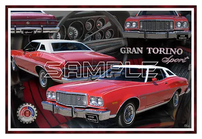 $19.95 • Buy 1974 Ford Gran Torino Sport Poster Print