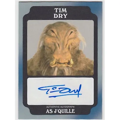 Topps Star Wars Rogue One MB Black Autograph Tim Dry J'Quille 29 / 50  • £19.29