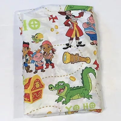 Disney Jake And The Neverland Pirates Twin Flat Bed Sheet Cartoon All Over Print • $15