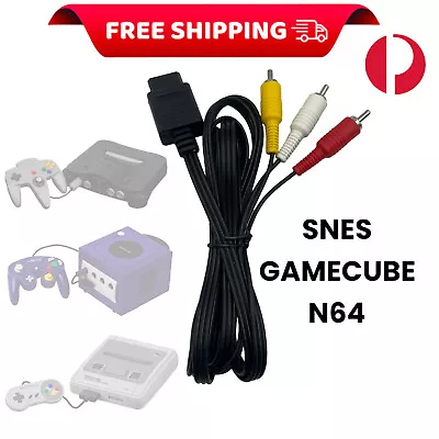 Audio Video GC RCA AV Cable Lead For Super Nintendo Original N64 Gamecube SNES • $39.99