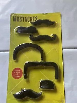 7 Pieces Fake Stick On  Mustaches Self Adhesive Become A Master Of Disguise NEW • $9.40