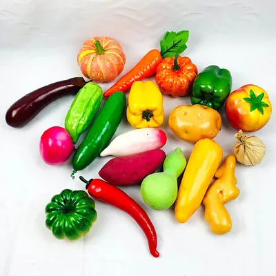 £2.68 • Buy Artificial Vegetables Fake Cucumber Chili Pepper Garlic Pumpkin Home Decoration